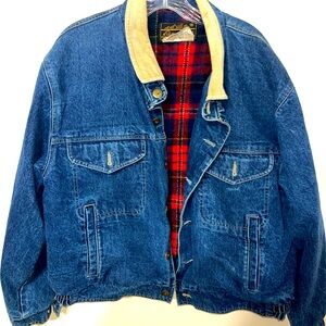 Vintage Eddie Bauer Fleeced Lined Denim Jacket